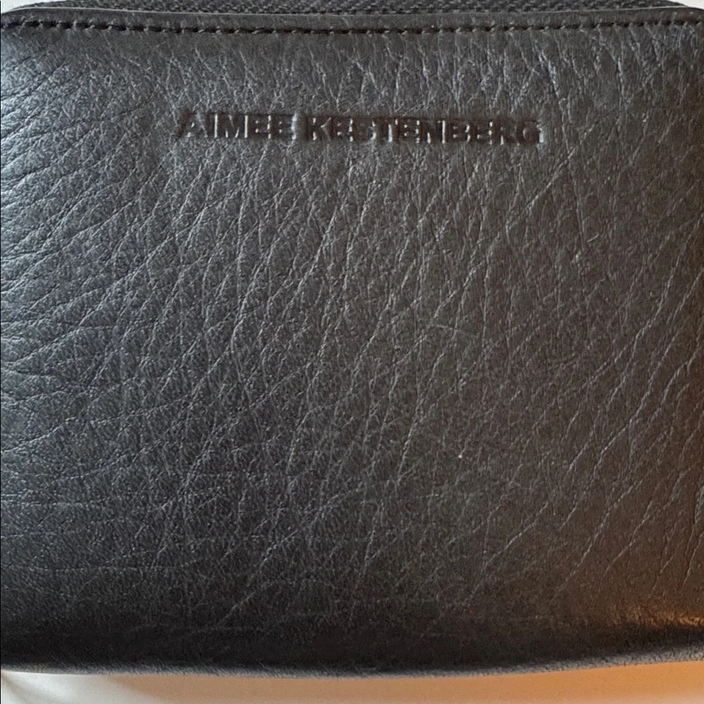 Aimee Kesterberg zip-around leather wallet, 4 x 4.5